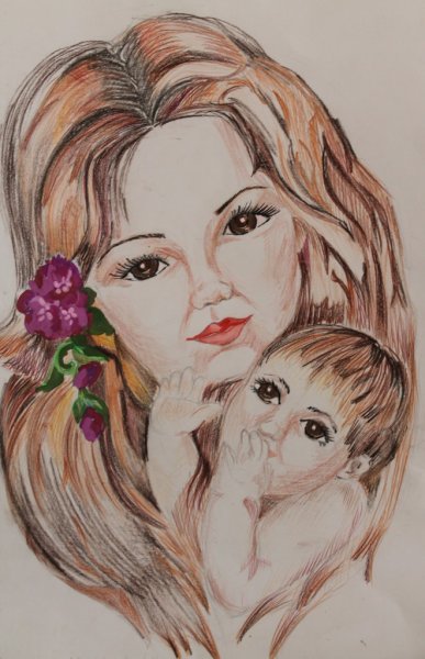 Рисунок ко Дню матери