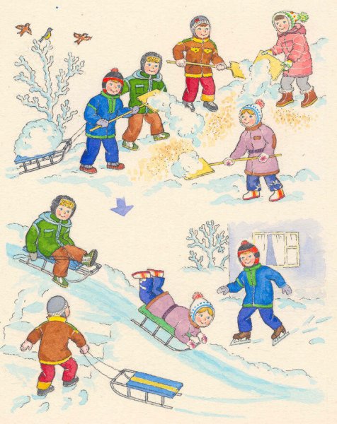 Сюжетная картина зимние забавы