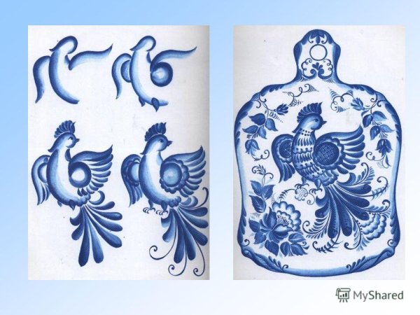 Декоративно прикладное искусство Гжельская роспись