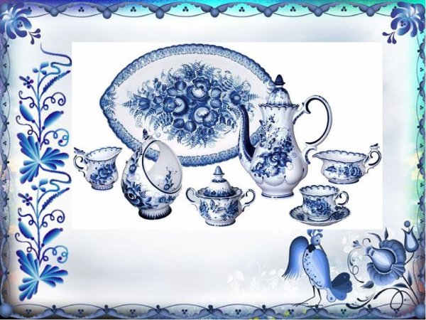 Гжельская роспись для детей в детском саду