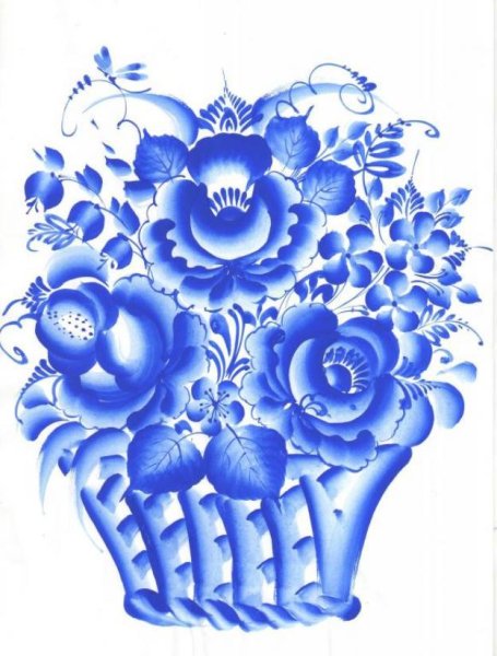 Декоративно прикладное искусство Гжельская роспись