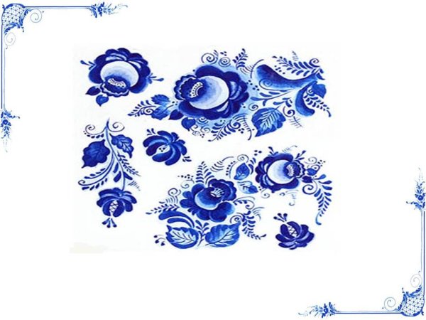 Элементы для украшения гжельской