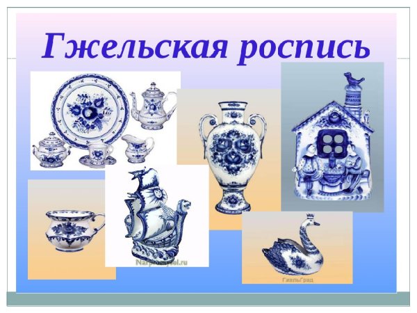Гжельская роспись презентация