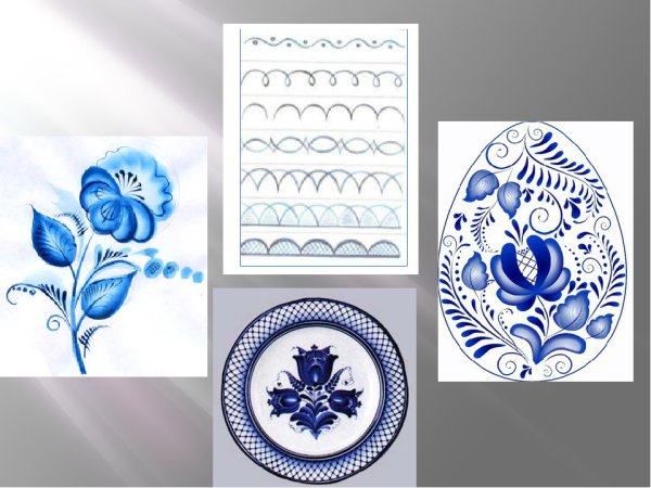 Гжельская роспись изо