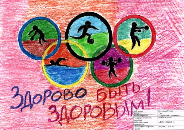 Рисунок на тему здоровый образ жизни