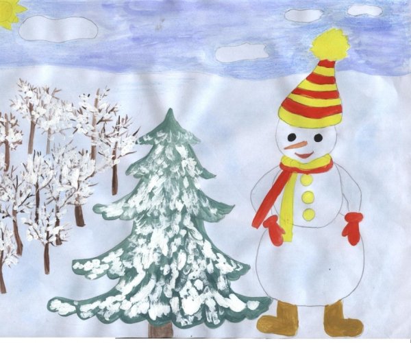 Рисование Зимушка зима