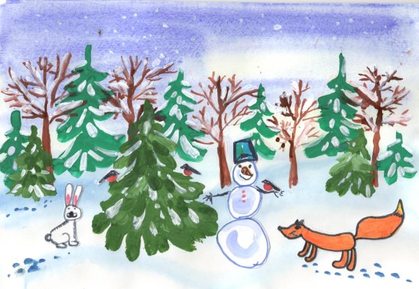 Зимняя сказка рисунок