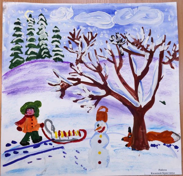 Рисование Зимушка зима