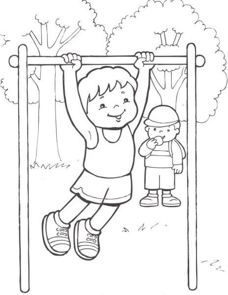 Здоровый образ жизни раскраска