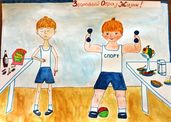 Плакат ЗОЖ для школьников