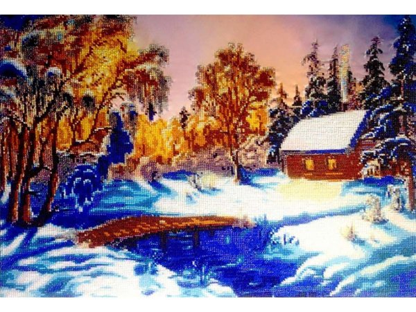 Зимний вечер рисунок