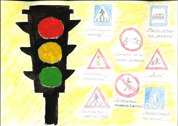 Рисунок на тему ПДД