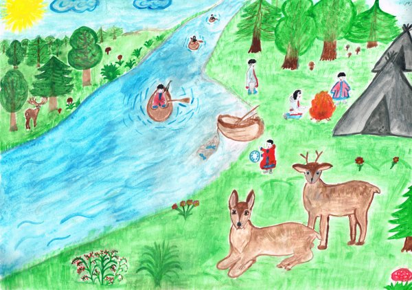 Югра глазами детей рисунки