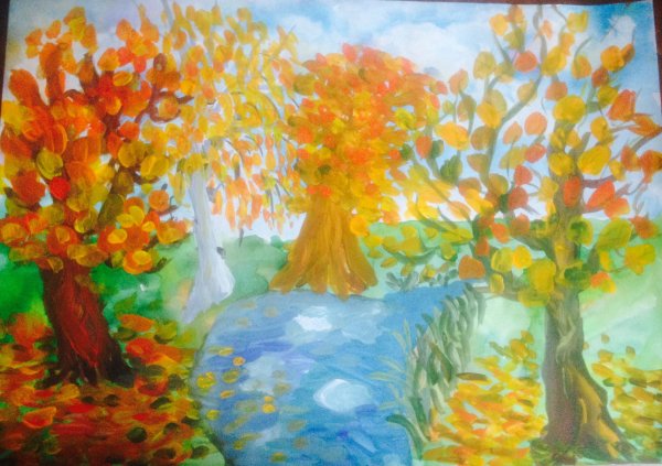 Осенний листопад рисунок