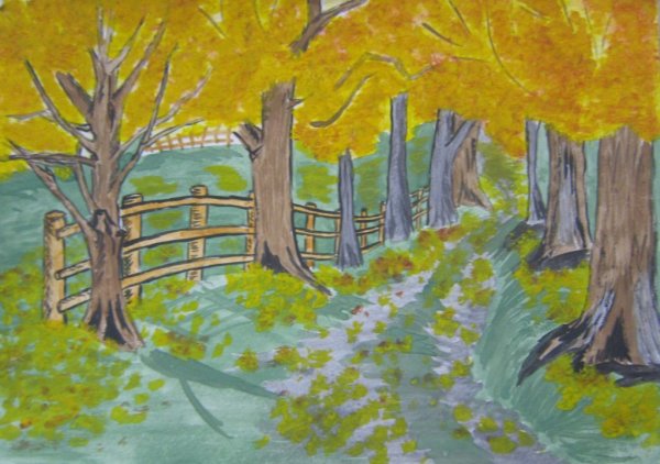 Осенний листопад рисунок