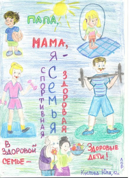 Детские рисунки здоровый образ жизни