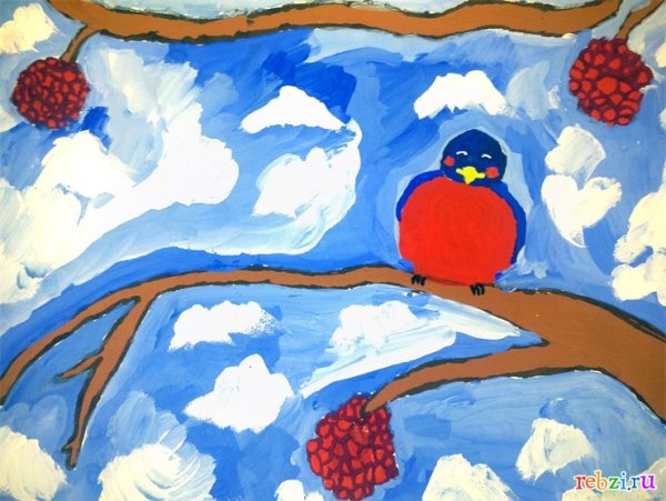 Рисование красками на тему зима