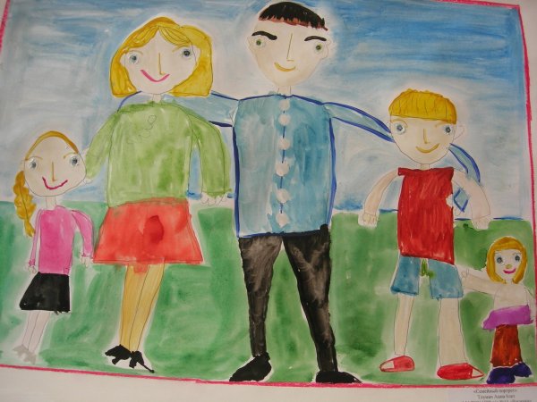 Рисунок семьи детский