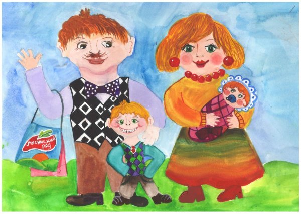 Конкурс рисунков моя семья