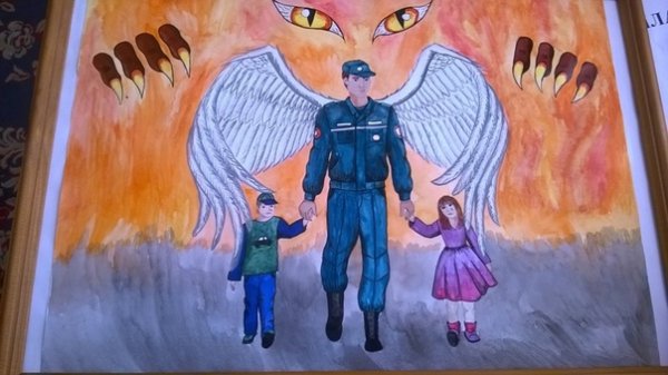 Детские рисунки на тему МЧС
