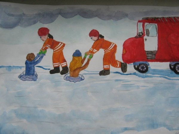 Рисунок на тему спасатели