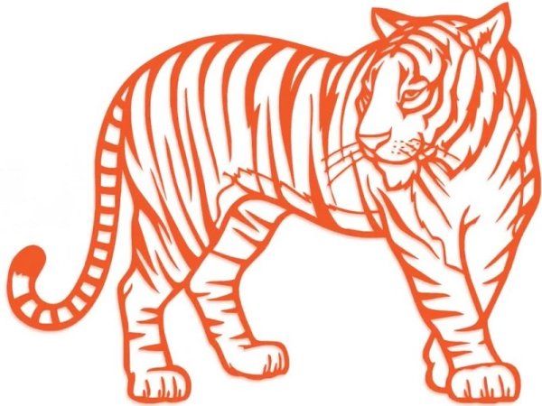 Вырезанка тигр 2022