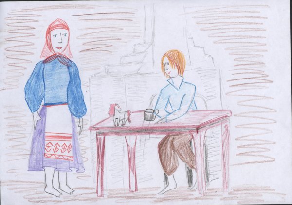 Рисунок на бытовую тему