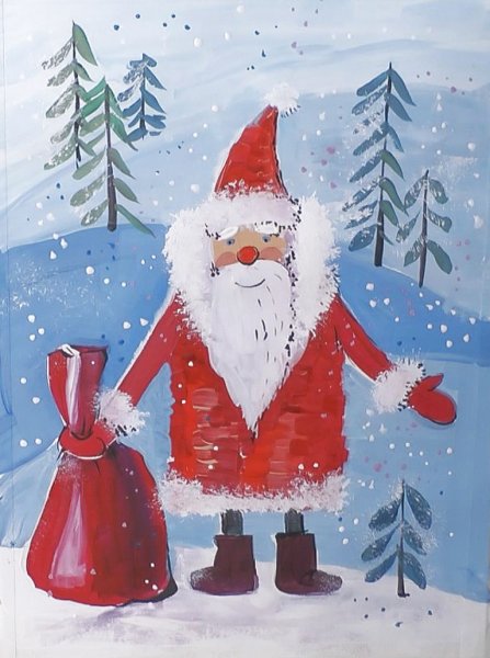 Рисовать Деда Мороза