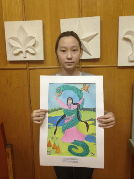 Рисунки детей на тему Олонхо