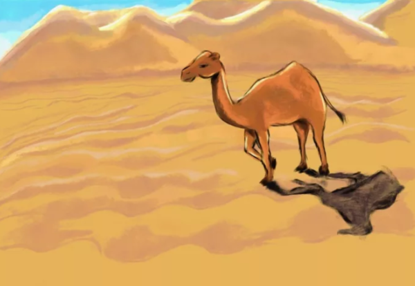 Рисование с ребенком пустыни