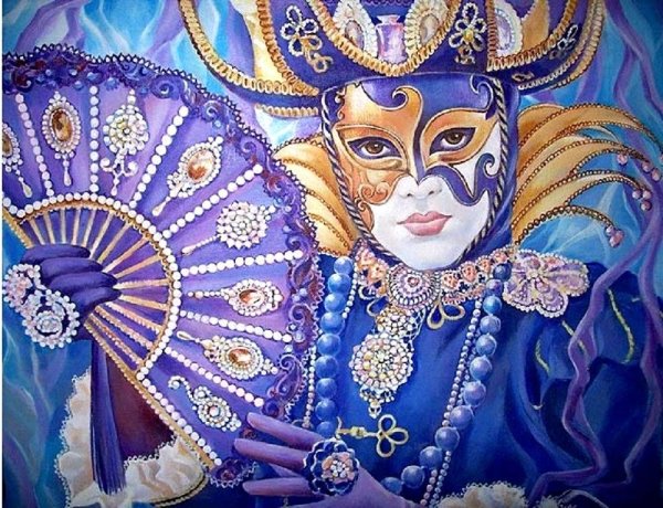 Венецианский карнавал батик