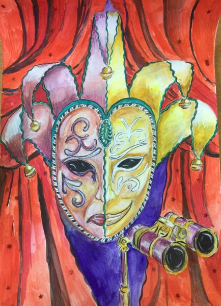 Рисунок на тему театр