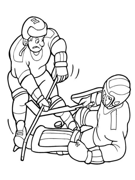 Хоккей рисунок карандашом