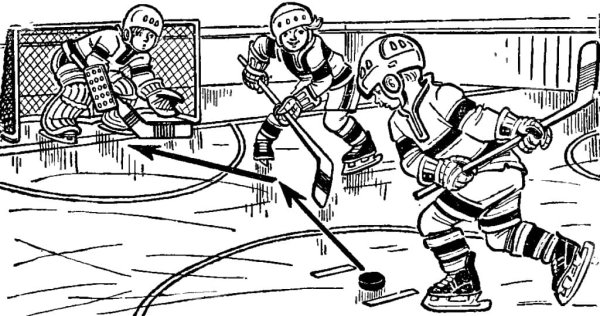 Хоккей рисунок карандашом