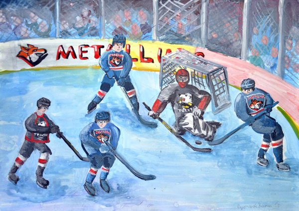 Хоккей рисунок