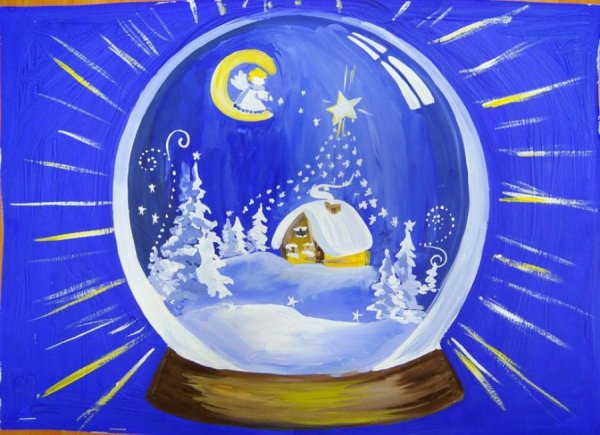 Рисование на тему Рождество
