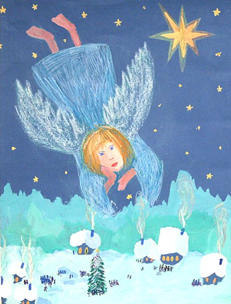 Рисунок на тему Рождество