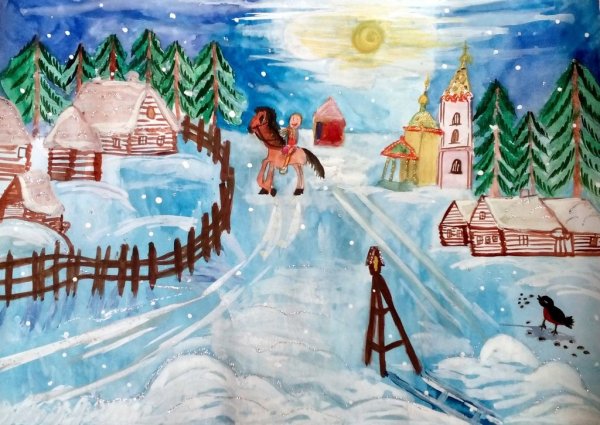 Новогодняя ночь живопись