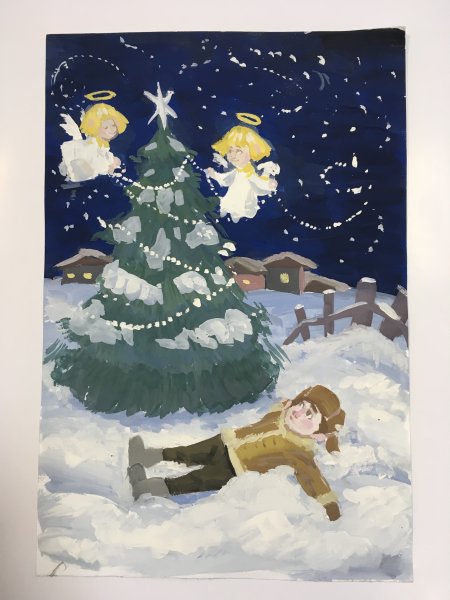 Рисунок на тему Рождественские фантазии