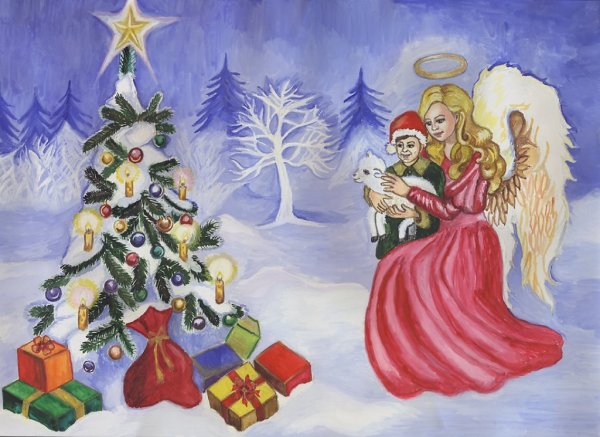 Рисунок на тему Рождественские фантазии