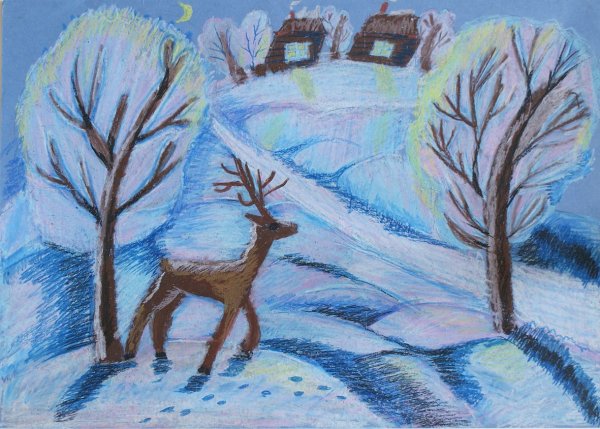 Рисование родной природы зимой