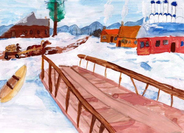 Рисунок зима в Забайкалье на конкурс