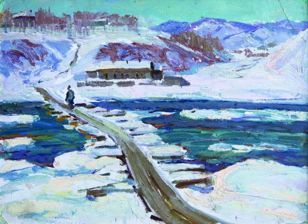 Зимнее Забайкалье рисунок