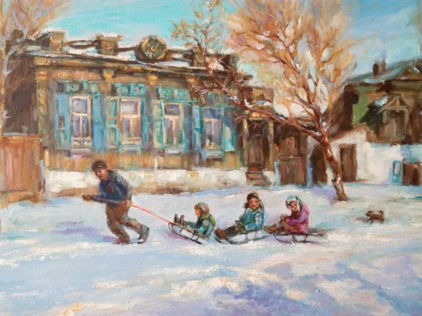 Картина зима в Забайкалье