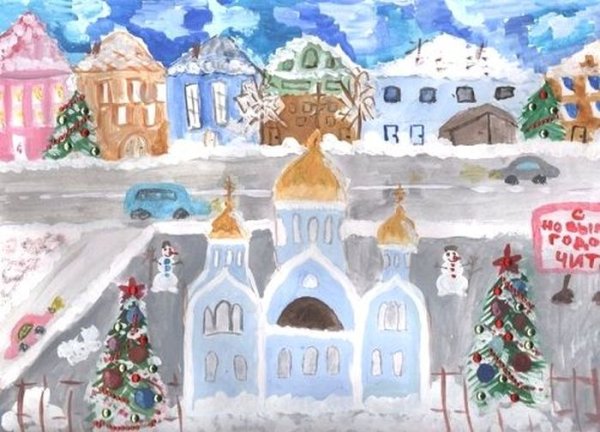 Новогоднее Забайкалье рисунок