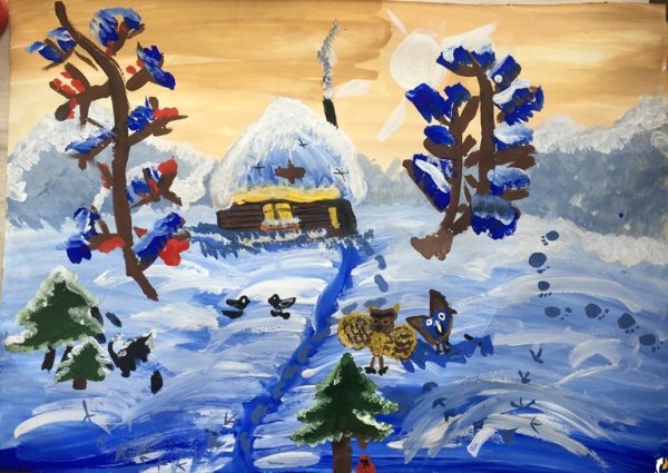 Рисунок посвященный зиме новому году