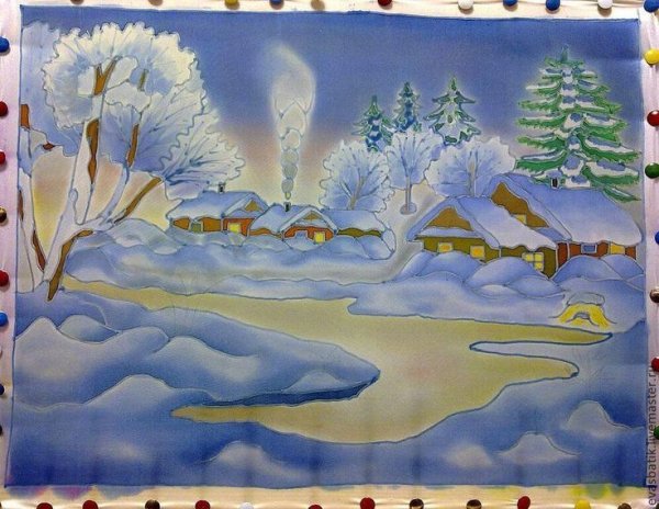 Холодный батик зима