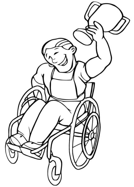 Инвалид раскраска