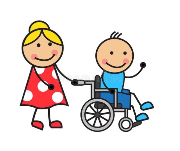 Дети инвалиды иллюстрация