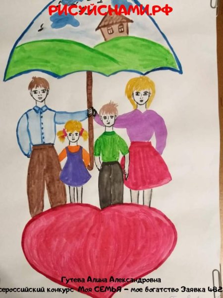Конкурс детских рисунков моя семья мое богатство